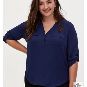 Torrid Navy Blue Blouse
